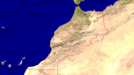 Morocco Satellite + Borders 1920x1080